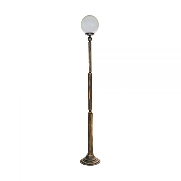 Ліхтарний стовп Фабрика Світла НТБ 303-1х60-019 Глобус E27 60 Вт IP20 антична латунь 