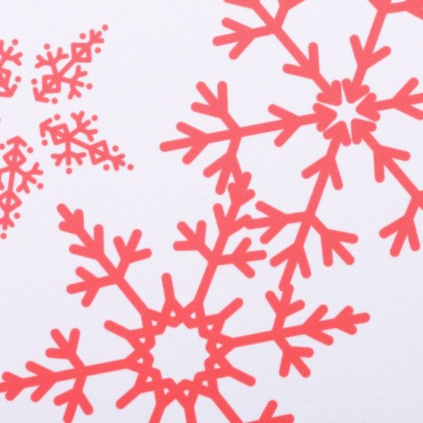 Скатерть новогодняя красные снежинки 150x260 см белый с красным ІТА ДРІМ 