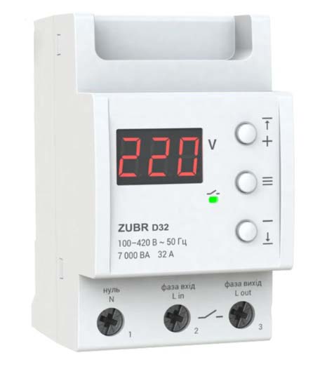 Реле напряжения ZUBR D32 32 А