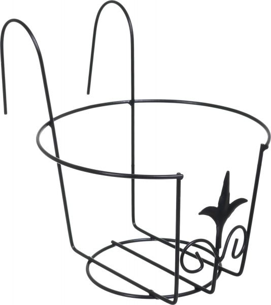 Тримач для вазонів круглий D12/20 см чорний метал. HY16-17