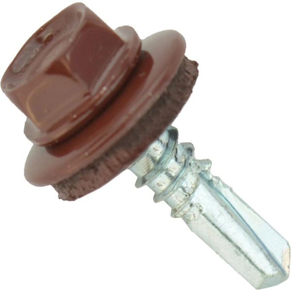 Саморіз покрівельний по металу 4,8x19 мм 20 шт бордовий RAL 3005 RAL 3005Mme Expert Fix