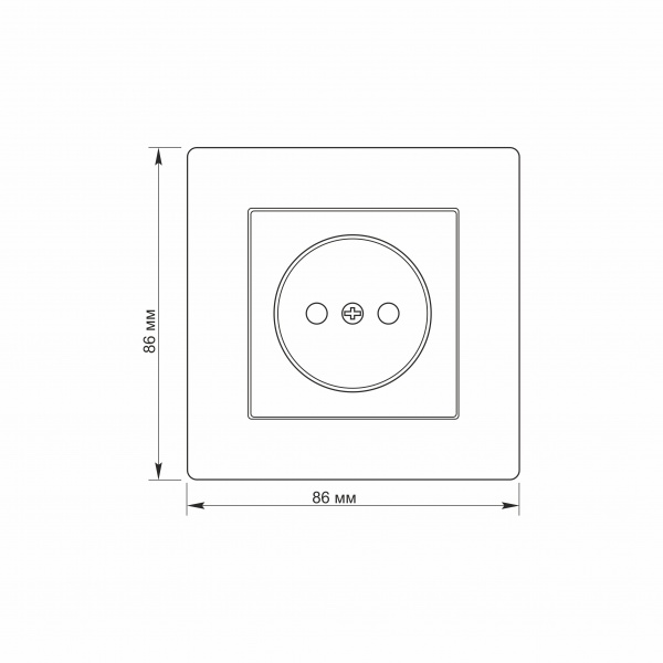 Розетка із заземленням IP20 білий TF-ST-SK1-W