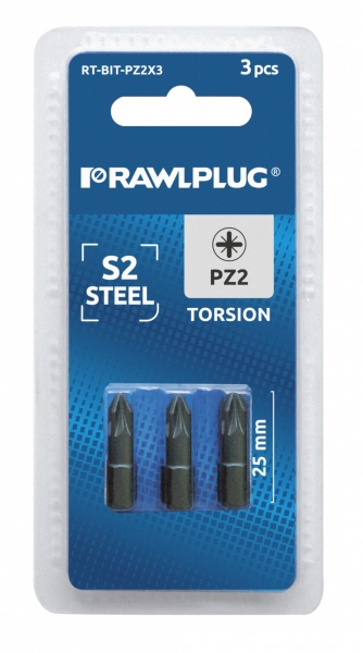 Бита Rawlplug PZ 3х25 блистер 3 шт. RT-BIT-PZ3X3