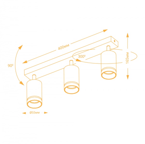 Светильник точечный LightMaster Lindo MLT118-3 35 Вт GU10 черный