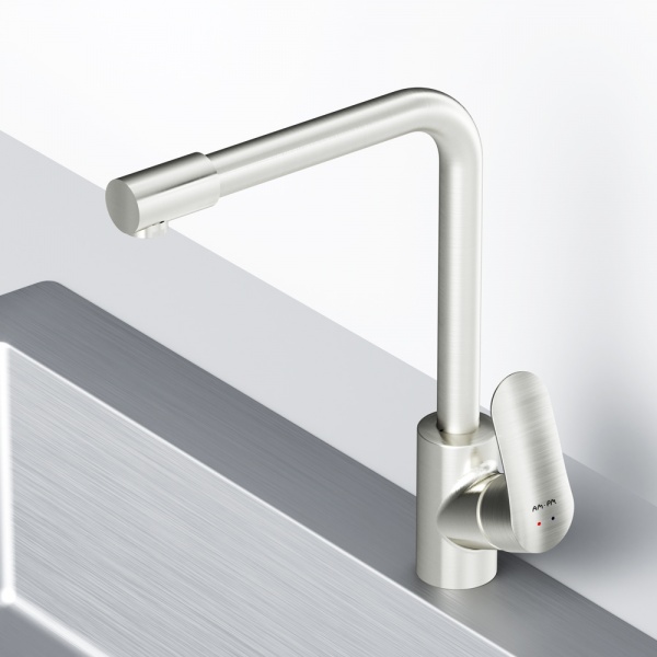 Смеситель для кухни AM.PM с каналом для питьевой воды L-излив сатин F8005711 Like