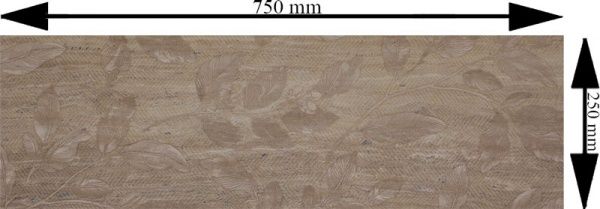Плитка Allore Group Travertine Intarsia Gold W\DEC M 25x75 NR Satin 1 
