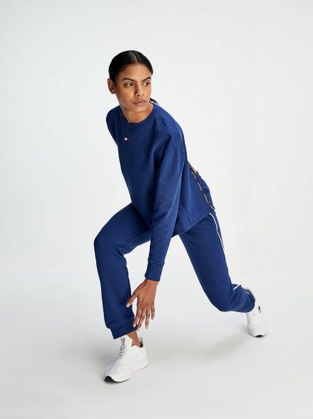 Джемпер Tommy Hilfiger OPEN BACK TAPE FLEECE CREW S10S100477-C7H р. S синий