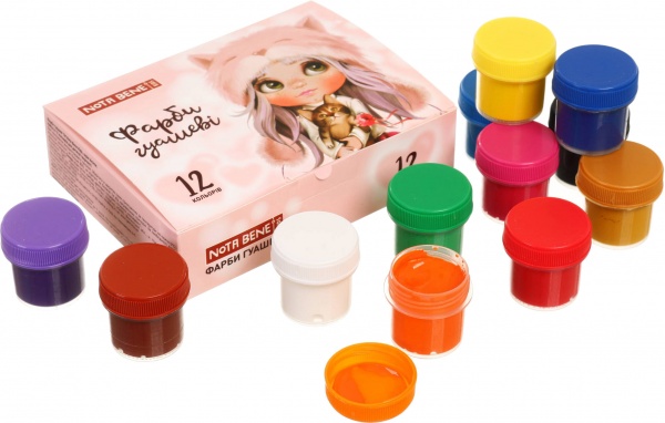 Фарба гуашева Anime 12 кольорів x 10 мл Nota Bene
