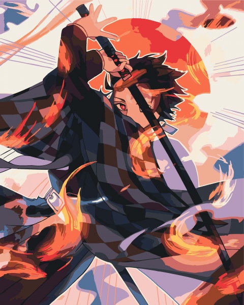 Картина за номерами Вогняний воїн 10330-AC 40х50 см ArtCraft 