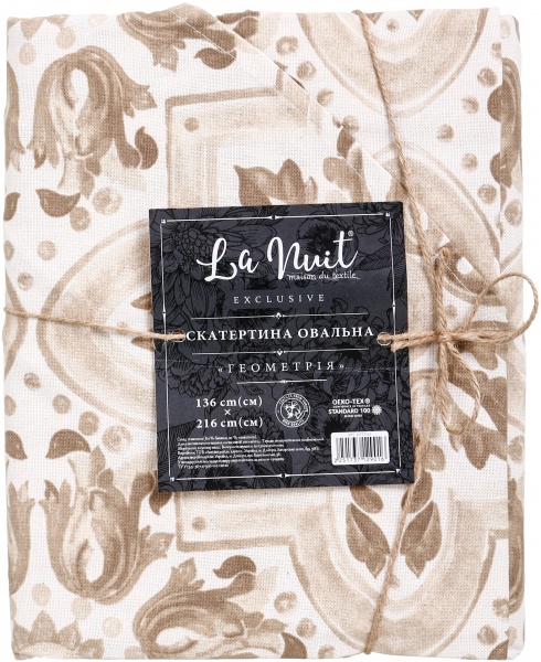 Скатерть Геометрия 136x216 см La Nuit 