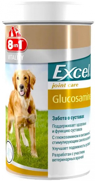Вітаміни 8in1 для собак Ексель глюкозамін 110 таб 210 г 660890/121596