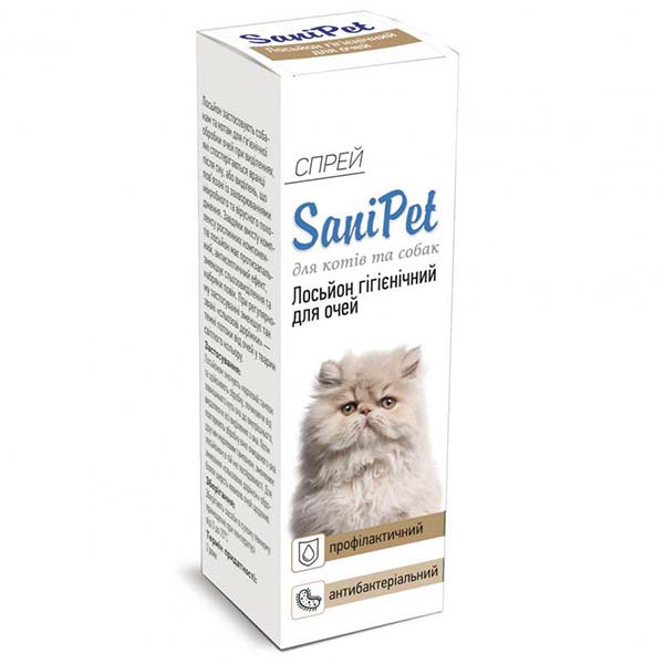 Спрей ProVET SaniPet лосьон для ухода за глазами кошек и собак спрей 30 мл