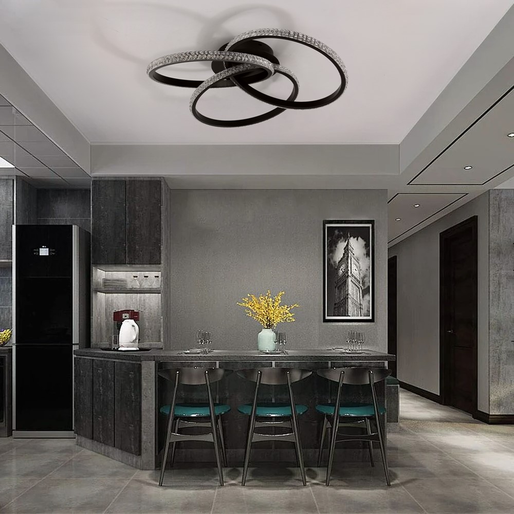 Люстра светодиодная ESLLSE VITA 3x80 Вт LED-модуль черный 10124