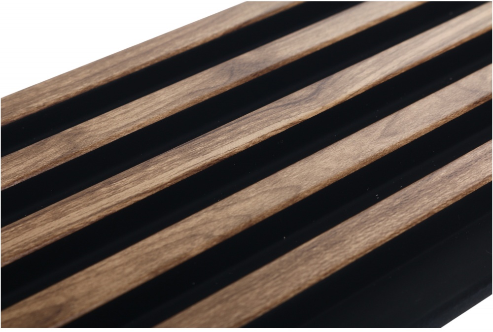 3D-панель с ПВХ JP34-4325 119х12х2900 мм (0,34 м.кв) фуджи с черным