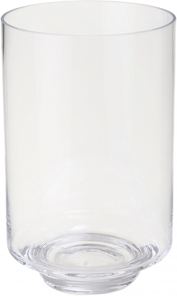 Ваза скляна Wrzesniak Glassworks Циліндр на ніжці 24 см прозора 15-3897