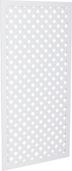 Решітка 613x196 мм під фасад МДФ 713x296 мм біла