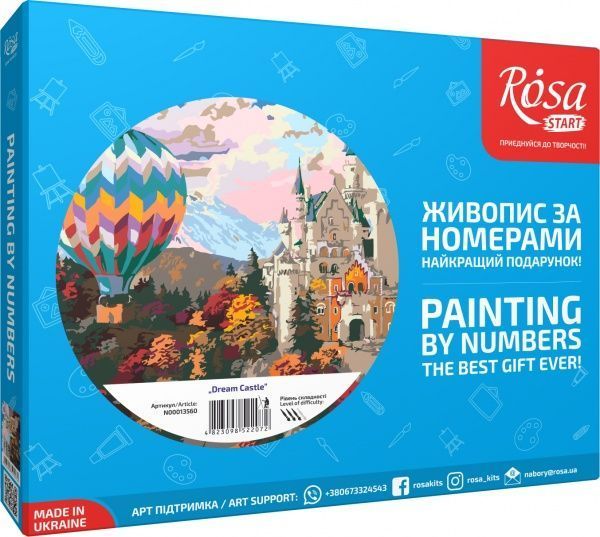 Набір, техніка акриловий живопис за номерами Dream Сastle 35х45 см Rosa Start 