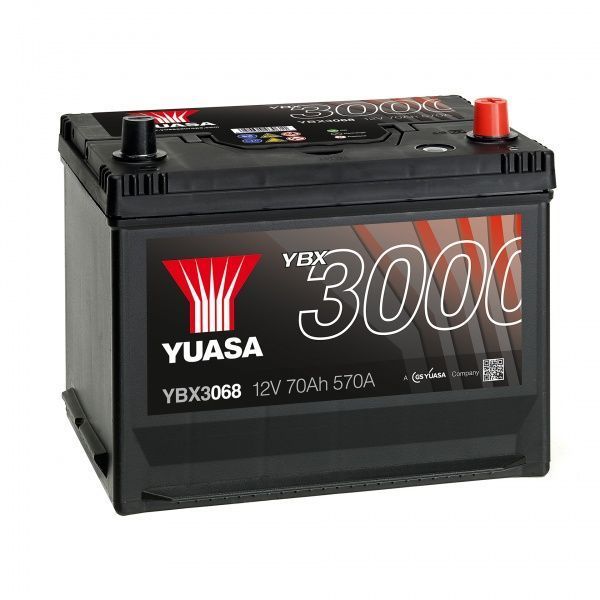 Акумулятор автомобільний Yuasa SMF Battery 72А 12 B YBX3068 «+» праворуч