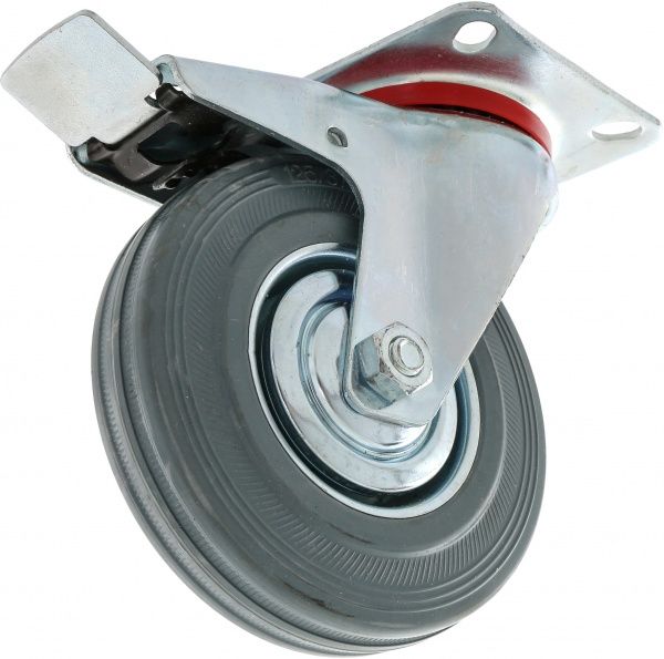 Колесо поворотное с тормозом d125 мм 21125