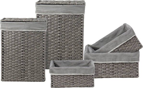 Кошик плетений з текстилем Tony Bridge Basket 36x25x46 см JC16-3AB-2 