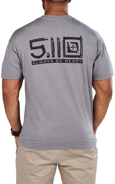 Футболка чоловіча 5.11 Tactical Locked and Locoed 41191YM-097 р. XL темно-сірий