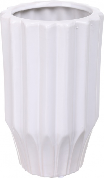 Ваза керамічна біла Smoothed 12,5х21 см