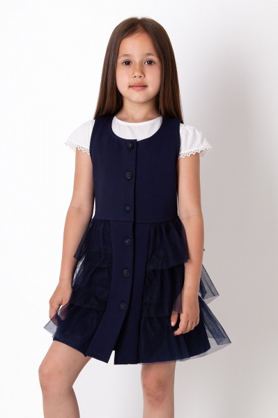 Платье Mevis р.146 синий 3760 