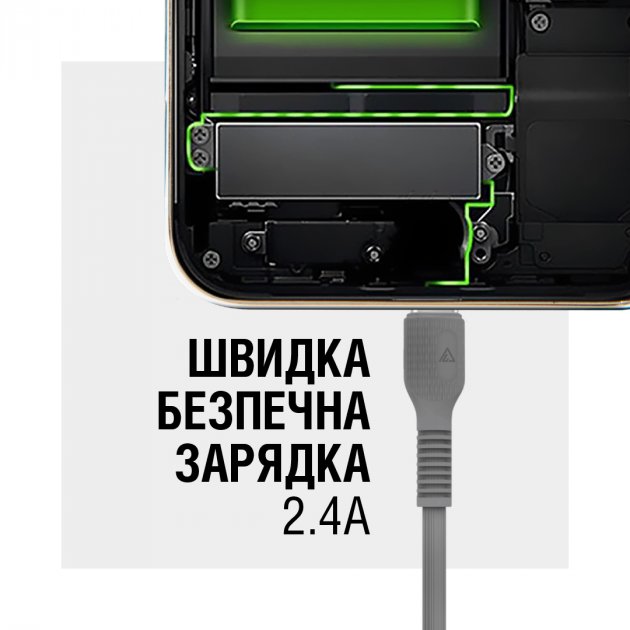 Кабель Acclab USB to Type-C 1,2 м чорний (AL-CBCOLOR-T1BK)
