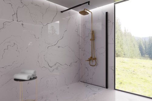 Душевая система Invena Glamour золотая AU-05-B09