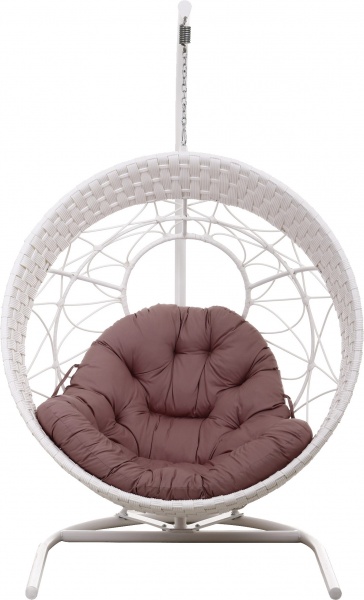 Кресло-кокон Сфера Люкс плетение орегон белый