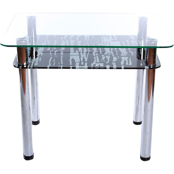 Стол кухонный 90x65 см черно-белый