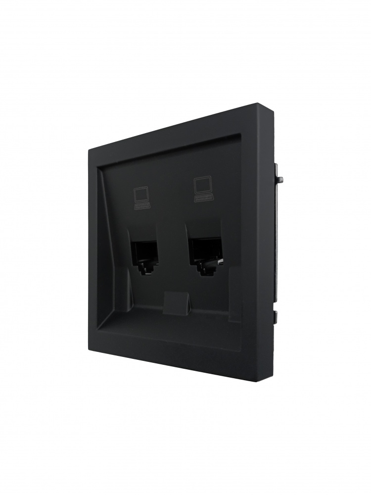 Механізм розетки комп’ютерна HausMark Juna IP20 чорний матовий 7041-1788U2-141