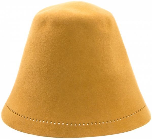 Шапка для сауны HUSST Элит Горчица №6 с кроличьим пухом крашеная