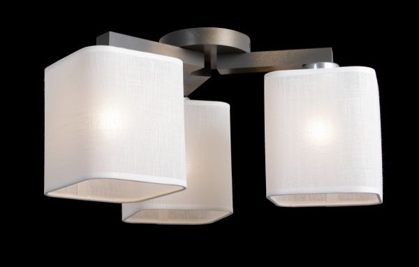 Люстра стельова TK Lighting Nadia 2656 3x60 Вт E27 коричневий/сірий 