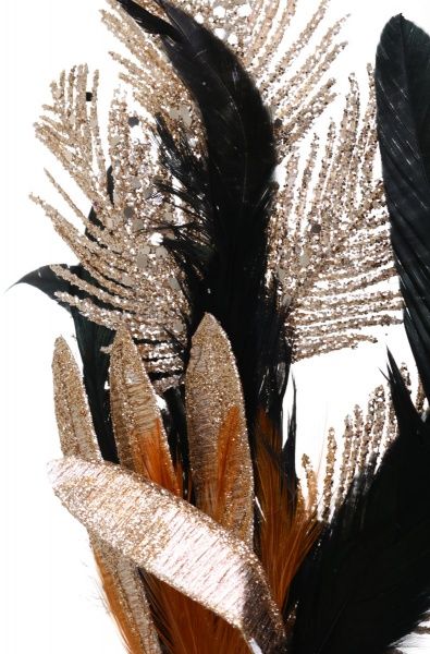 Декорація новорічна Маска з пір'ям 18х36 см EPI-14A2305 