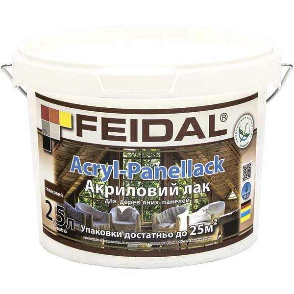 Лак Acryl-Panellack Feidal глянец 2.5 л прозрачный