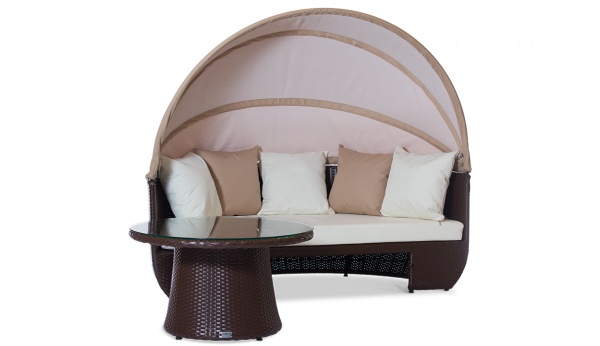 Кровать-лаунж TERICO Бонэир графит 167,5x167,5 см 