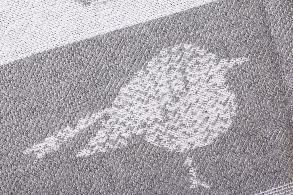 Плед дизайн 8 Рождественская коллекция 140x200 см серый с рисунком Ярослав 