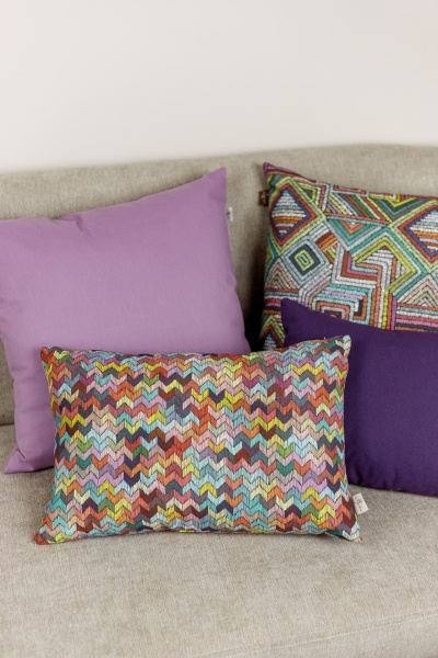 Подушка декоративна бузкова 45x45 см різнокольоровий Прованс 