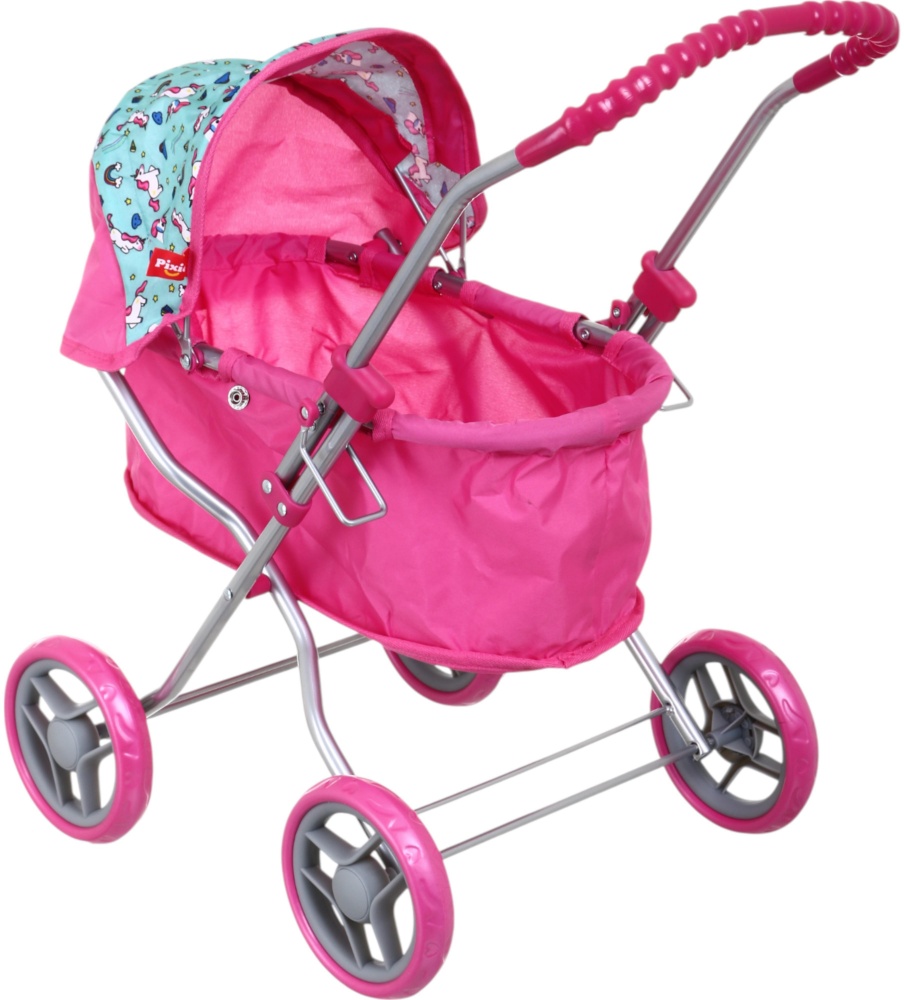 Коляска для ляльок PIXIE 58х33х55 см рожево-блакитний 9325H