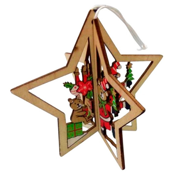 Украшение новогоднее Звезда 91911-PN 10 см
