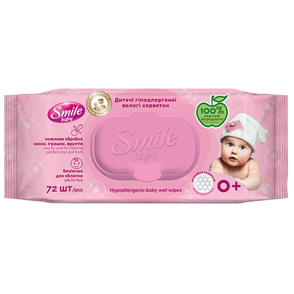 Серветки Smile New born 72 шт.