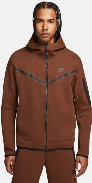 Джемпер Nike M NSW TCH FLC HOODIE FZ WR CU4489-259 р. M коричневий