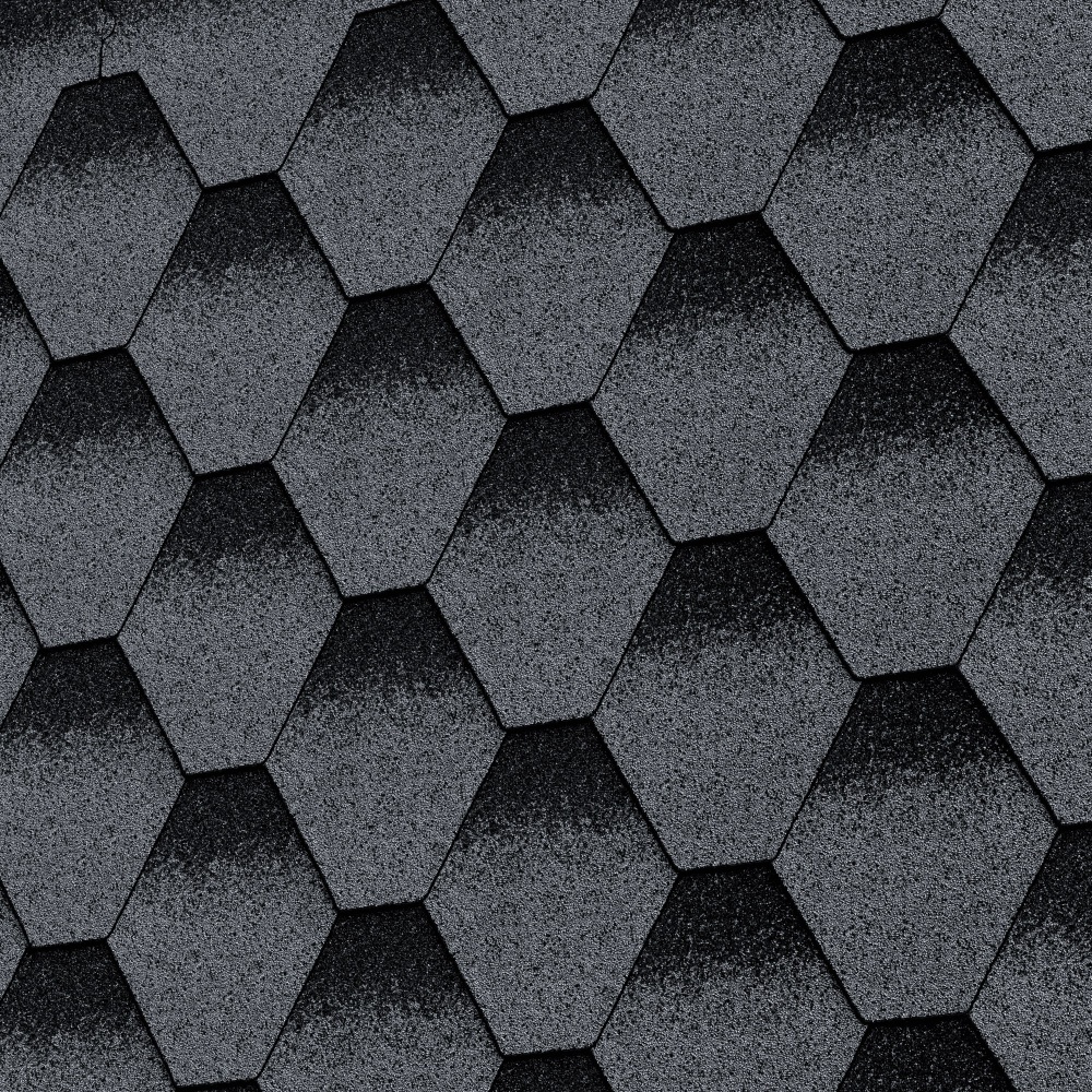 Битумная черепица MATIZOL® RESIDENCE сота графитовый оттененный 3 кв.