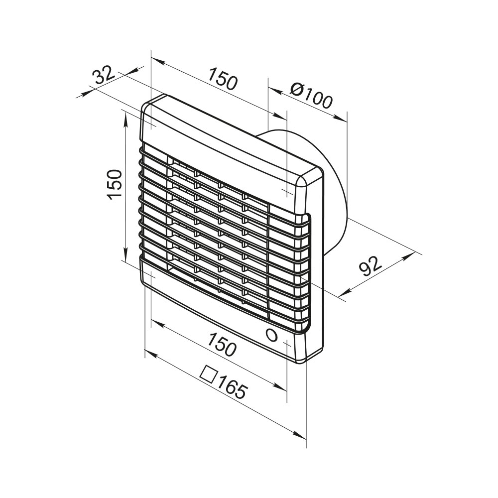 Вытяжной вентилятор Вентс МАТН 100
