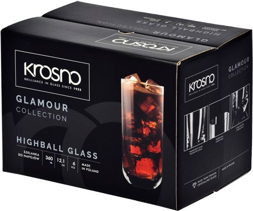 Набір склянок низьких Glamour 360 мл 6 шт Krosno