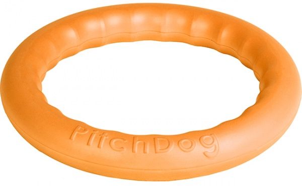 Іграшка для собак PitchDog кільце для апортування d 28 см помаранчеве