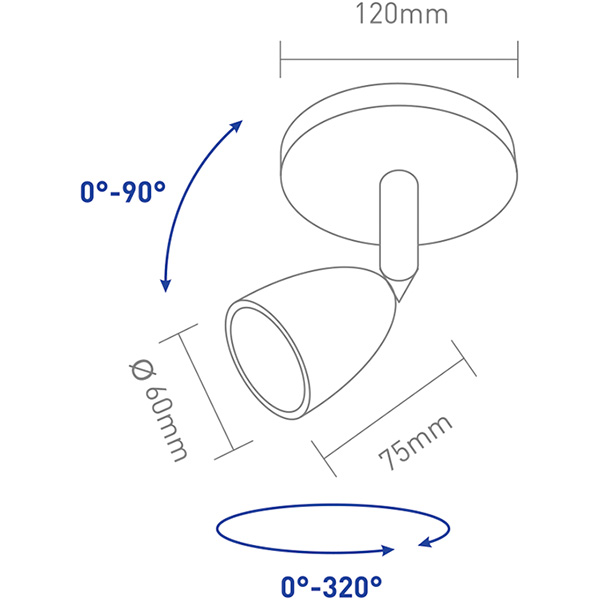Светильник светодиодный Global GSL-01C 4100K 1x4 Вт белый 