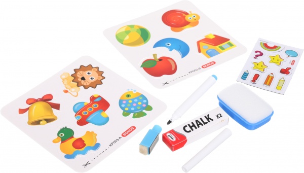 Мольберт двухсторонний Huamei магнитный 41х40х7.7 см с набором желтый HM1128A