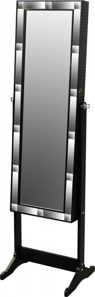 Напольное зеркало с секцией для хранения аксессуаров PS160-A4014 360x1230 мм черный 